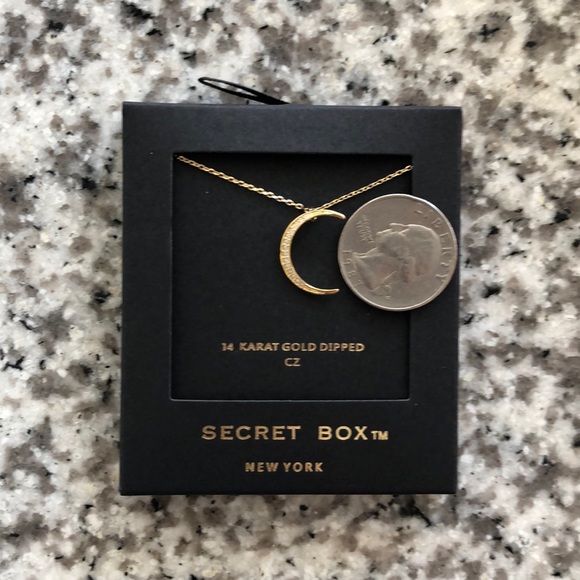 14K Gold Dipped Moon Necklace - Picture 3 of 3